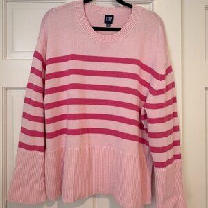 Womens Pink Striped GAP Cotton sweater